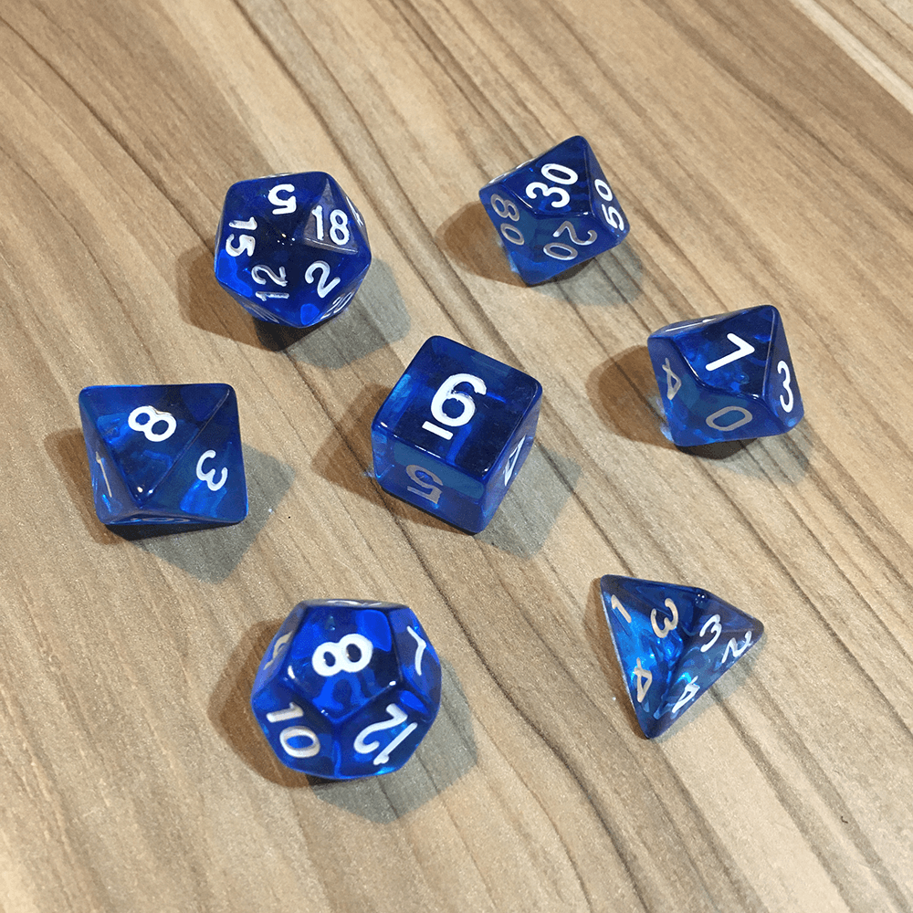 Fancyes Conjunto de 15 dados do pacote Fácil Role Playing RPG Dados de jogo  de vários lados Dados para RPG, suprimentos para festas Entretenimento  para, Azul : : Brinquedos e Jogos