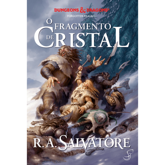 Capa do livro O Fragmento de Cristal, romances de D&D de R. A. Salvatore, quando o sangue derrete a neve