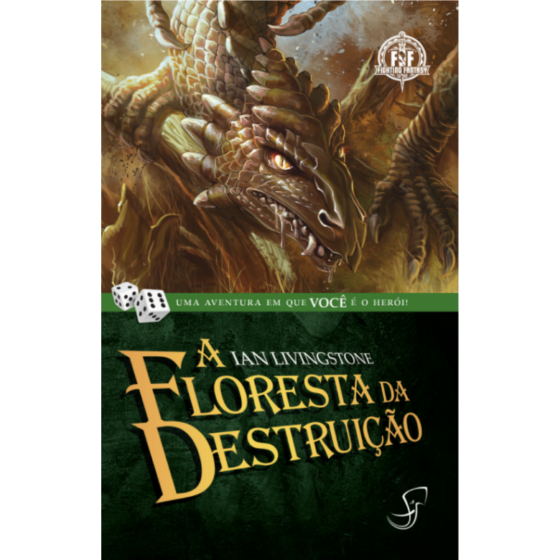 Capa do livro A Floresta da Destruição, oitavo volume da série Fighting Fantasy.