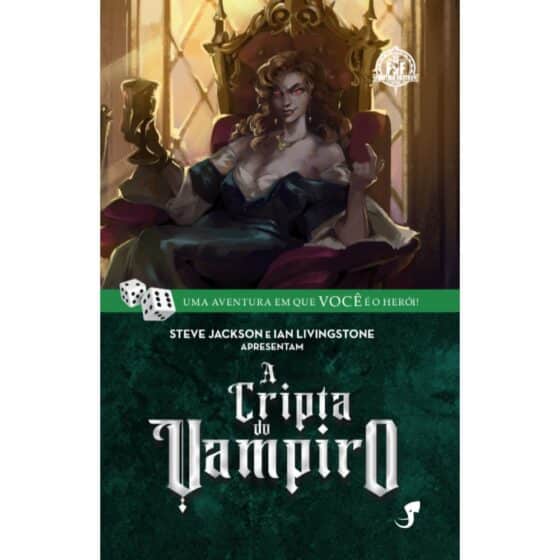 Capa do livro A Cripta do Vampiro, 25º voluem da saga Fighting Fantasy.