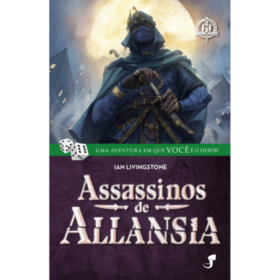 Capa do livro Assassinos de Allansia, o 28º volume da série Fighting Fantasy.