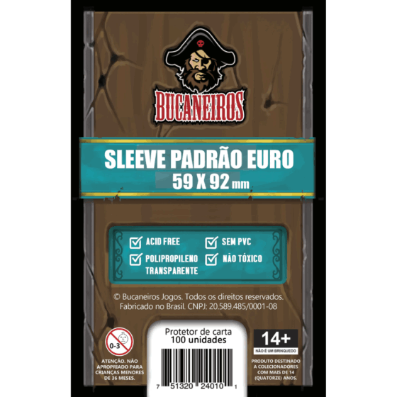 Bucaneiros — Sleeve Euro 59 x 92mm
