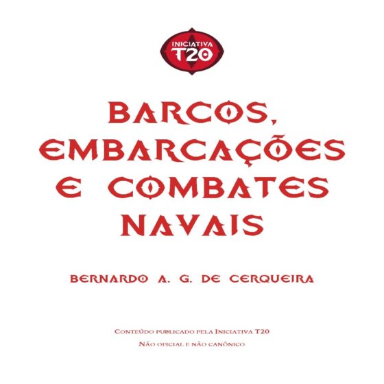 Iniciativa T20 | Embarcações e Combates navais